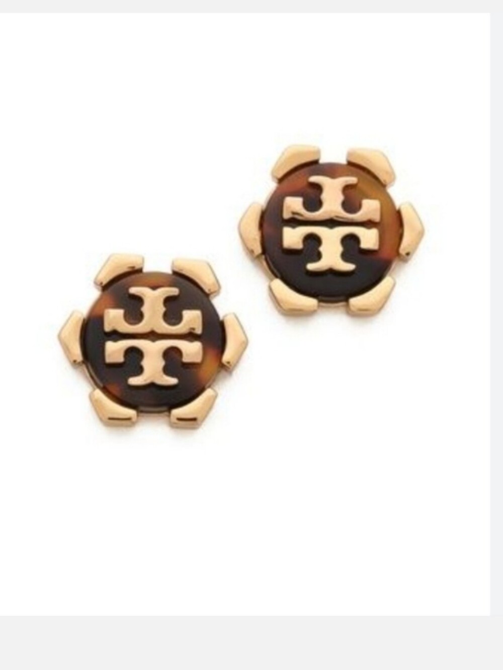 Tory Burch 'Walter' Logo Stud Earrings